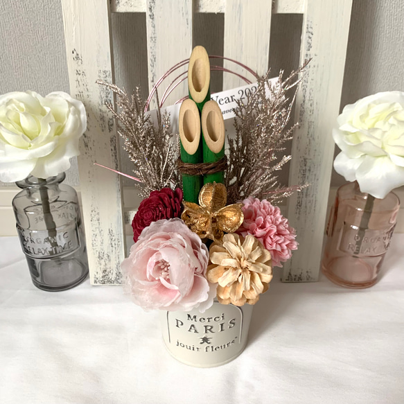 お正月に ナチュラルモダンな門松 しめ縄・しめ飾り うさナガ 通販