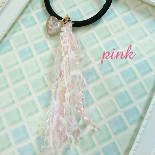 引き揃え糸ヘアゴム着用例