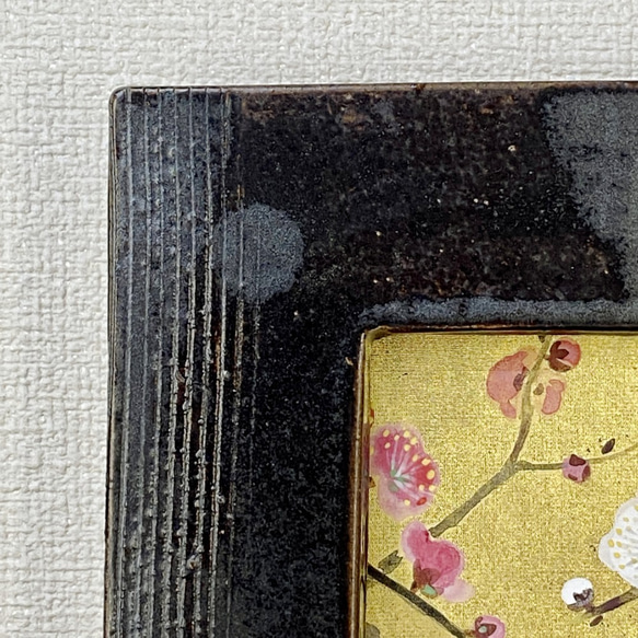 日本画　[寿春］ 作品サイズ ６×８㎝　原画 　一点物　アトリエ呂歩額装　 3枚目の画像