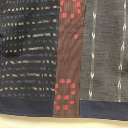久留米絣のＴシャツ型ブラウス 5枚目の画像