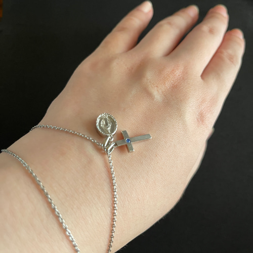 値下げ】クロスネックレス サージカルステンレス シルバー925 マリア