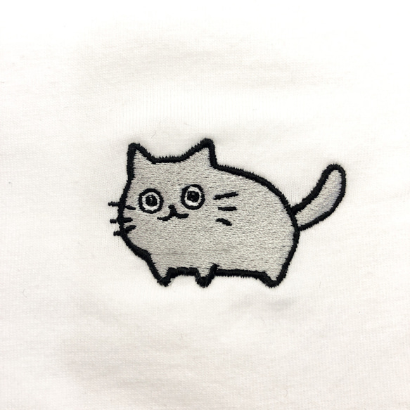 選擇！家貓刺繡[白色/刺繡] ekot T卹&lt;插圖：Taka（佐川Rameko）&gt; 第6張的照片