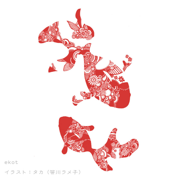 金魚[黑色] ekot T卹5.6盎司&lt;插圖：Taka（佐川R子）&gt; 第2張的照片