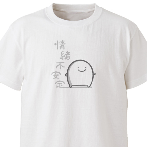 OHESHIO リンゴイラスト ホワイトTシャツ りんごとことりちゃんTシャツ（オカメインコ）オフホワイト