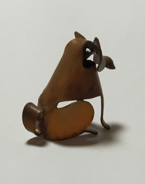 銅物(どうぶつ)オブジェ/柴犬 3枚目の画像