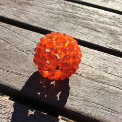 【受注制作】【送料無料】バッキーボール2重：色石・水晶(直径4.3cm) 9枚目の画像