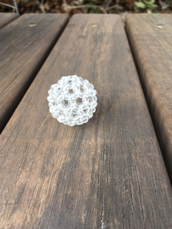 【受注制作】バッキーボール：水晶(直径約2.8cm) 2枚目の画像