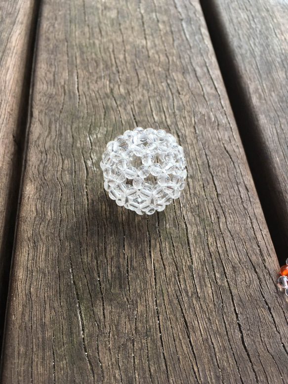 【受注制作】バッキーボール：水晶(直径約2.8cm) 3枚目の画像