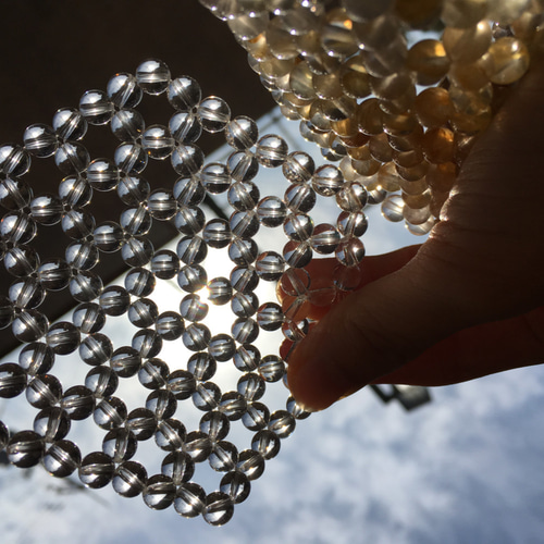 受注制作】ヘキサゴンマット大：水晶 その他インテリア雑貨