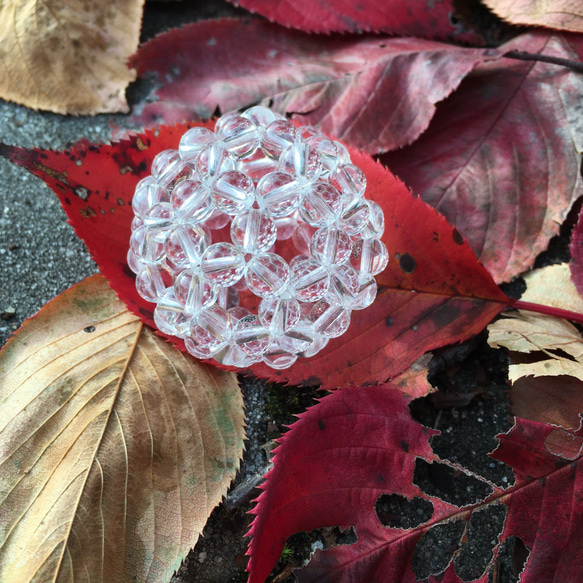 【受注制作】バッキーボール：水晶(直径約4.3cm) 1枚目の画像