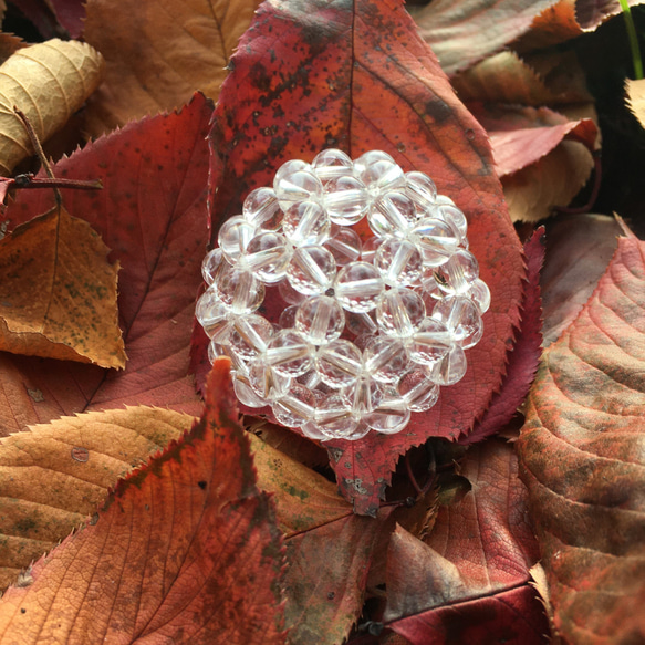 【受注制作】バッキーボール：水晶(直径約4.3cm) 2枚目の画像