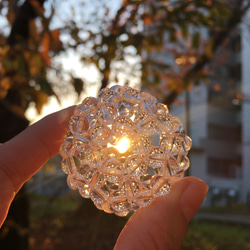 【受注制作】バッキーボール：水晶(直径約4.3cm) 4枚目の画像
