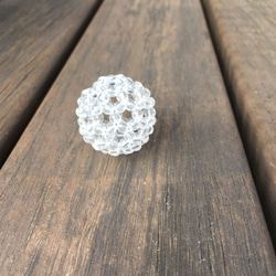 【受注制作】【送料無料】バッキーボール4個セット：水晶(直径約2.8cm) 2枚目の画像