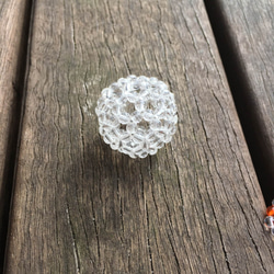 【受注制作】【送料無料】バッキーボール4個セット：水晶(直径約2.8cm) 3枚目の画像