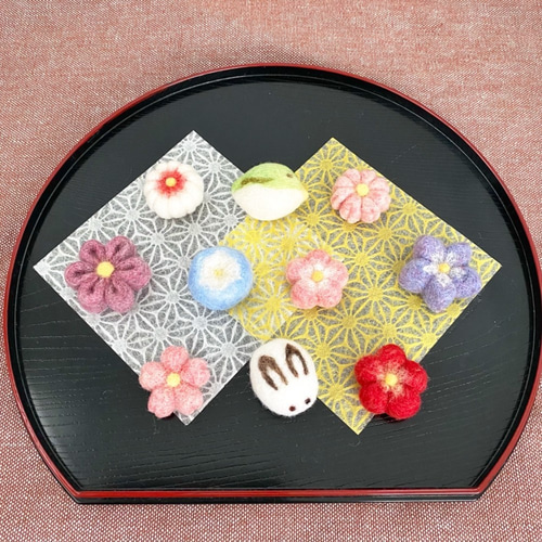 ふわふわ和菓子 ～ねりきり～ 羊毛フェルト すたーれっと 通販