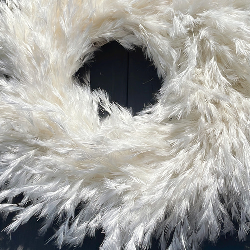 ☆パンパスグラスのふわふわリース☆creema限定クリスマスリース2021