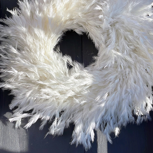 ☆パンパスグラスのふわふわリース☆creema限定クリスマスリース2021