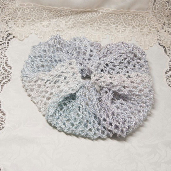 サマーヤーンのレーシースヌード　『 海のかけら 』 2枚目の画像