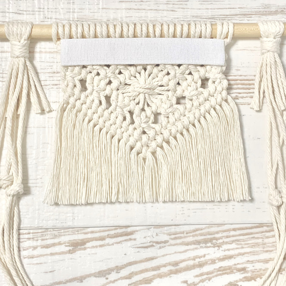 マクラメ　トイレットペーパーホルダーカバー shell 5枚目の画像