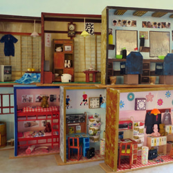 「昭和ロマン」　手押しポンプの台所　完成モデル　ジオラマ　ミニチュア　 5枚目の画像
