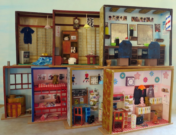 「昭和ロマン」　手押しポンプの台所　完成モデル　ジオラマ　ミニチュア　 5枚目の画像