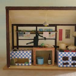 「昭和ロマン」　手押しポンプの台所　完成モデル　ジオラマ　ミニチュア　 8枚目の画像