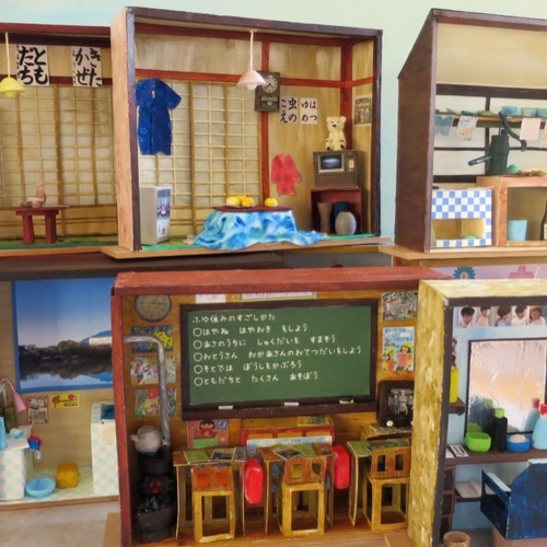 昭和レトロ　小屋　ジオラマ　ミニチュア 昭和ロマン」 居間 組立キット ジオラマ ミニチュア DIYパーツ
