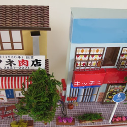 「私の街かど」Aセット　完成モデル　ジオラマ　ミニチュア 4枚目の画像