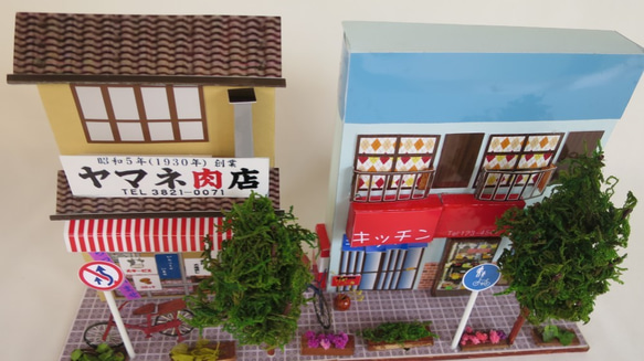 「私の街かど」Aセット　完成モデル　ジオラマ　ミニチュア 4枚目の画像