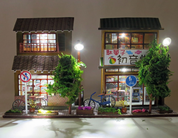 「まちの灯」電飾模型　駄菓子屋　組立キット　ジオラマ　ミニチュア　プレゼント 10枚目の画像