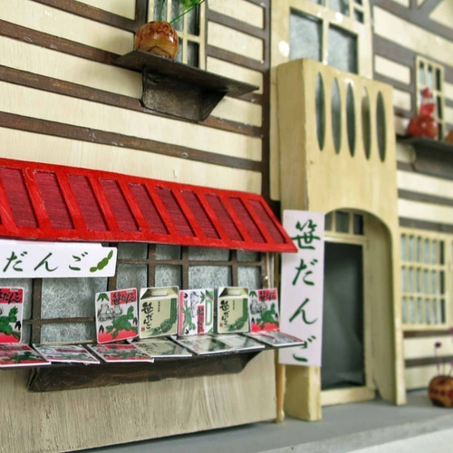 昭和ロマン」高原ホテルA 完成モデル ジオラマ ミニチュア