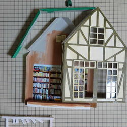 「昭和ロマン」森の図書室　完成モデル　ジオラマ　ミニチュア　 7枚目の画像