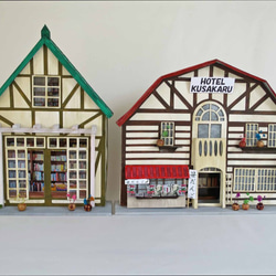 「昭和ロマン」森の図書室　完成モデル　ジオラマ　ミニチュア　 9枚目の画像