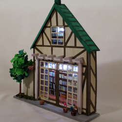 「昭和ロマン」森の図書室　電飾モデル　ジオラマ　ミニチュア　プレゼント　 3枚目の画像