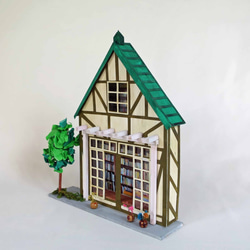 「昭和ロマン」森の図書室　電飾モデル　ジオラマ　ミニチュア　プレゼント　 5枚目の画像
