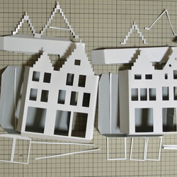 「レンガ積み」港町のモール　完成モデル　ジオラマ　ミニチュア　 7枚目の画像