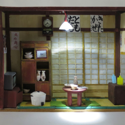 昭和レトロ　小屋　ジオラマ　ミニチュア 昭和レトロ情景館】思い出すあの頃。懐かしの昭和がミニチュアに