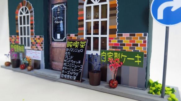 「電飾カフェ」　B　完成モデル　ジオラマ　ミニチュア　プレゼント　 6枚目の画像