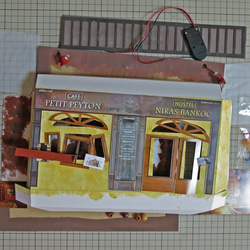 「電飾カフェ」　C　着色済・組立キット　ジオラマ　ミニチュア　プレゼント　 10枚目の画像