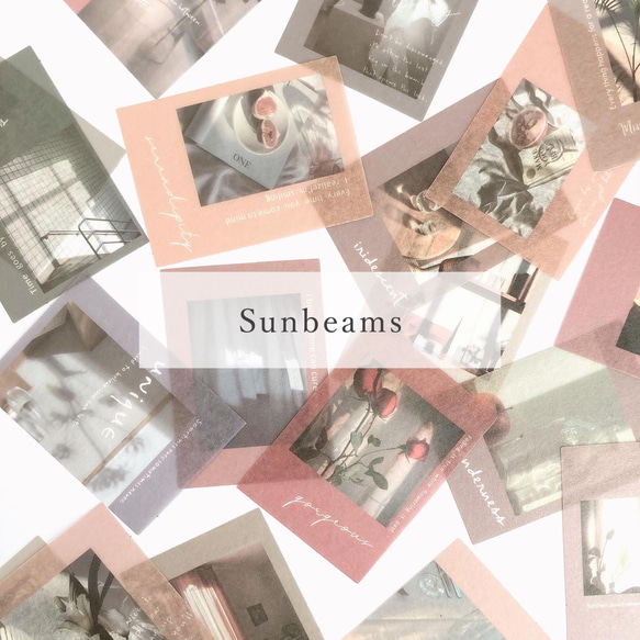 海外ステッカー “Sunbeams” photo sticker 20枚set 韓国フレークシール 1枚目の画像
