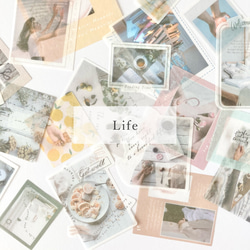 海外ステッカー “Life” photo sticker 20枚set 韓国フレークシール