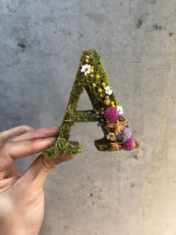 イニシャル、アルファベットオブジェ再販×14 プリザーブド