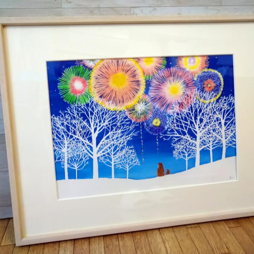 人気商品の再入荷情報をお届け！ 原画 la-campanella 絵画 アクリル絵画 絵本の1場面のような 絵画