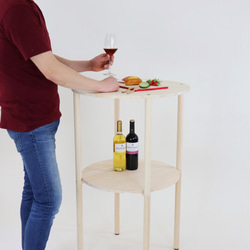 国産桧キャンプ・アウトドア用「おとなの折りたたみハイテーブル」 3枚目の画像