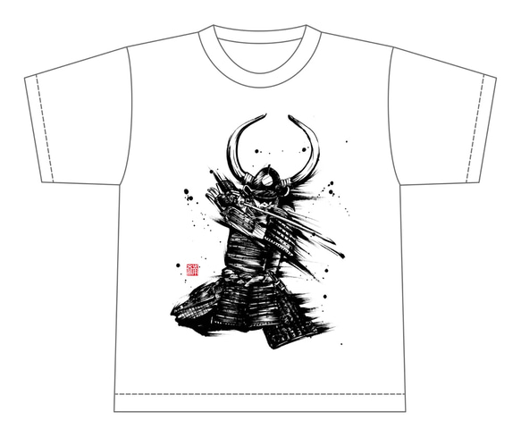 【Tシャツ】武将（福島正則）/白 5枚目の画像
