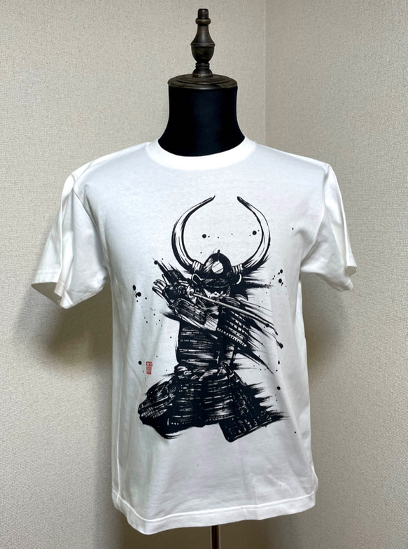 【Tシャツ】武将（福島正則）/白 3枚目の画像