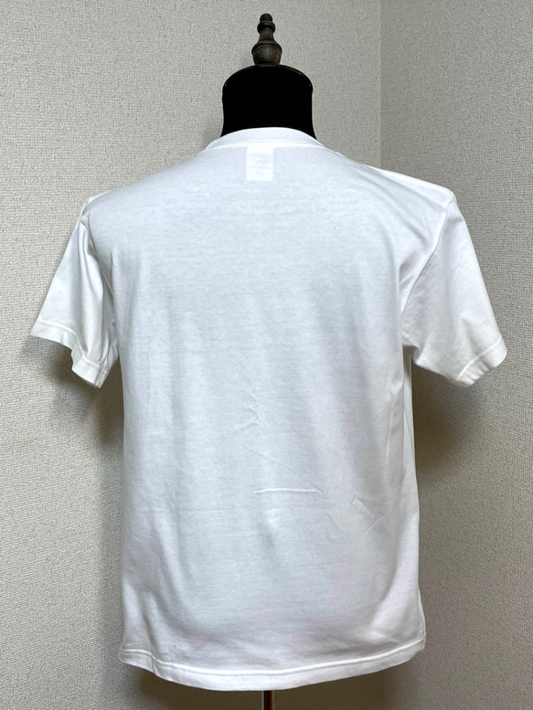 【Tシャツ】武将（騎馬武者）/白 4枚目の画像