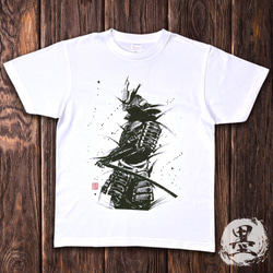 【Tシャツ】黒武者/白 2枚目の画像