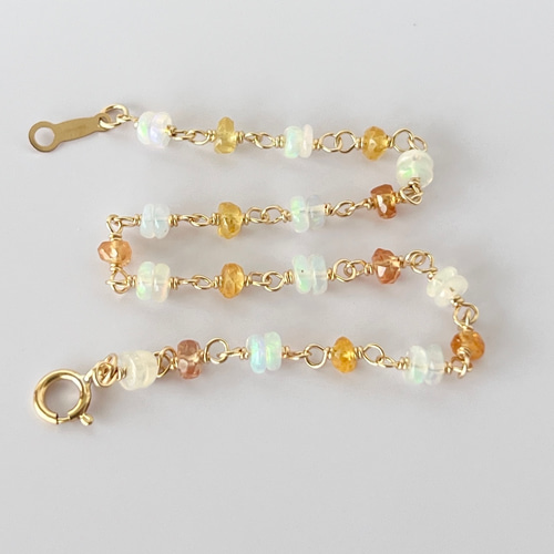 オパールとサファイヤのブレスレット オパールとサファイアのブレスレット1 ブレスレット chicolo 通販