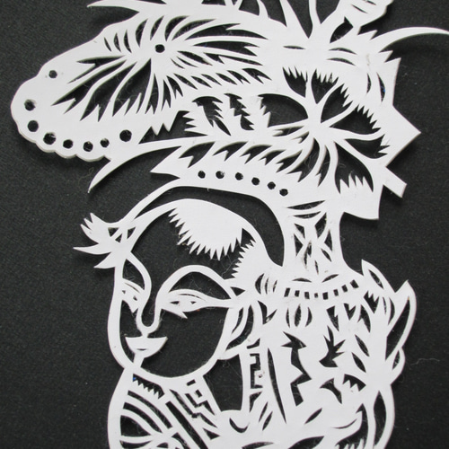 中国剪紙（切り絵）ステッカー☆子供⑤ 切り絵 Pecha Pecho Bailarin